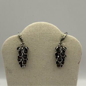Vintage Silpada Sterling Silver and Red Garnet Cha Cha Dangle Earrings